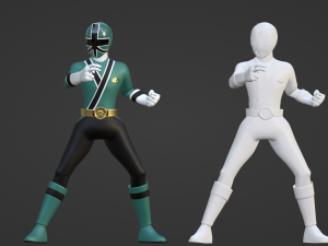 Green Samurai Ranger - Power Rangers Samurai Model 3D