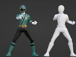 Green Samurai Ranger - Power Rangers Samurai 3D Model