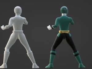 Green Samurai Ranger - Power Rangers Samurai 3D Model