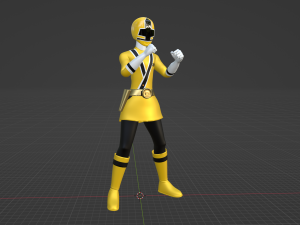 Yellow Samurai Ranger - Power Rangers Samurai Modelo 3D