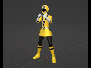 Yellow Samurai Ranger - Power Rangers Samurai Modelo 3D