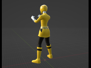 Yellow Samurai Ranger - Power Rangers Samurai Modelo 3D