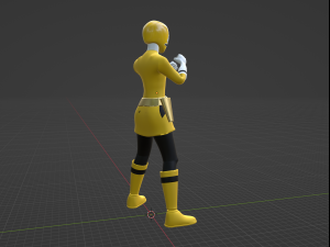 Yellow Samurai Ranger - Power Rangers Samurai Modelo 3D