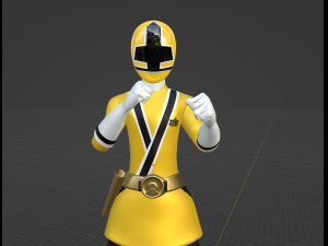 Yellow Samurai Ranger - Power Rangers Samurai Modelo 3D