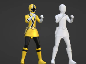 Yellow Samurai Ranger - Power Rangers Samurai 3D Model