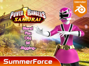 Pink Samurai Ranger - Power Rangers Samurai 3D मॉडल