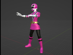 Pink Samurai Ranger - Power Rangers Samurai Model 3D