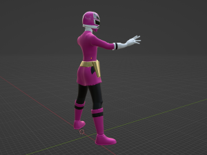 Pink Samurai Ranger - Power Rangers Samurai Model 3D
