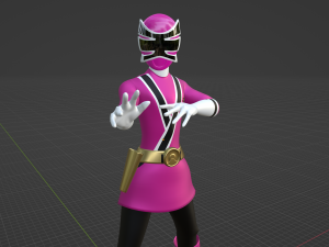 Pink Samurai Ranger - Power Rangers Samurai Model 3D