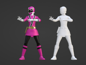 Pink Samurai Ranger - Power Rangers Samurai Model 3D