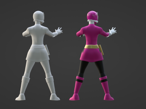 Pink Samurai Ranger - Power Rangers Samurai Model 3D