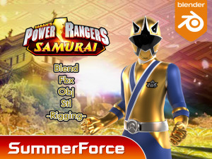 Gold Samurai Ranger - Power Rangers Samurai 3D Model