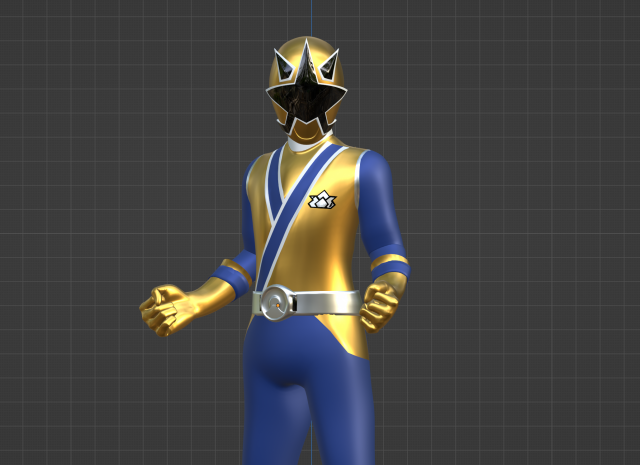 Gold Samurai Ranger - Power Rangers Samurai 3D Модель in Мультяшные ...