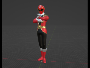 Red Pirate Ranger - Power Rangers Pirates 3D Model