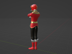 Red Pirate Ranger - Power Rangers Pirates 3D Model