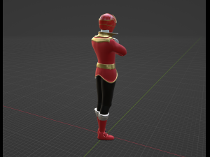 Red Pirate Ranger - Power Rangers Pirates 3D Model