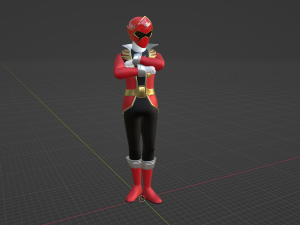 Red Pirate Ranger - Power Rangers Pirates 3D Model