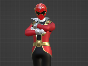 Red Pirate Ranger - Power Rangers Pirates 3D Model