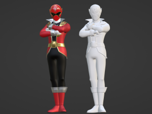 Red Pirate Ranger - Power Rangers Pirates 3D Model