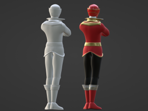 Red Pirate Ranger - Power Rangers Pirates 3D Model