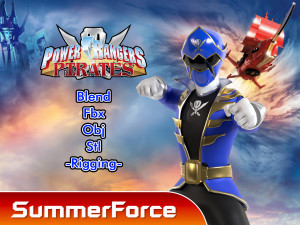 Blue Pirate Ranger - Power Rangers Pirates 3D Model