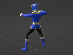 Blue Pirate Ranger - Power Rangers Pirates 3D Model