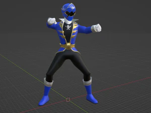 Blue Pirate Ranger - Power Rangers Pirates 3D Model