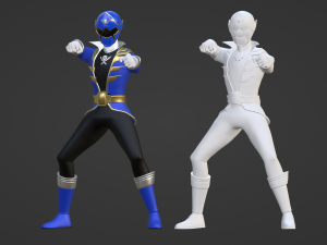 Blue Pirate Ranger - Power Rangers Pirates 3D 模型