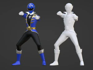 Blue Pirate Ranger - Power Rangers Pirates 3D Model