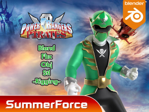 Green Pirate Ranger - Power Rangers Pirates Modello 3D