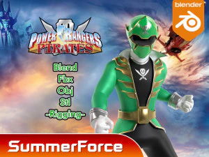 Penjaga Bajak Laut Hijau - Bajak Laut Power Rangers Model 3D