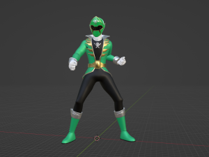Green Pirate Ranger - Power Rangers Pirates Model 3D