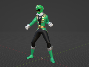 Green Pirate Ranger - Power Rangers Pirates Model 3D