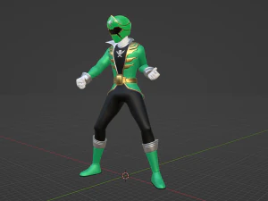 Green Pirate Ranger - Power Rangers Pirates 3D Model