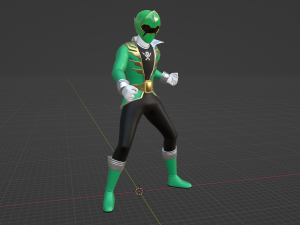 Green Pirate Ranger - Power Rangers Pirates Model 3D
