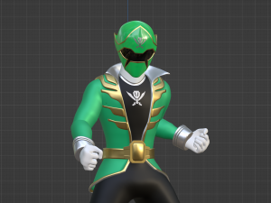 Green Pirate Ranger - Power Rangers Pirates Model 3D