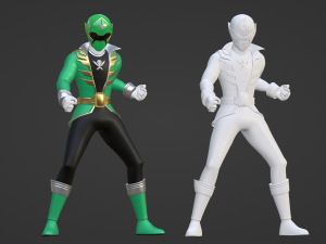 Green Pirate Ranger - Power Rangers Pirates Model 3D