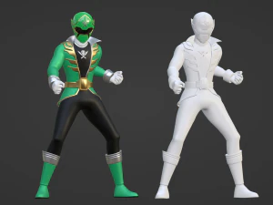 Green Pirate Ranger - Power Rangers Pirates 3D Model