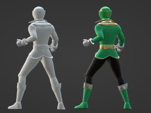 Green Pirate Ranger - Power Rangers Pirates Model 3D