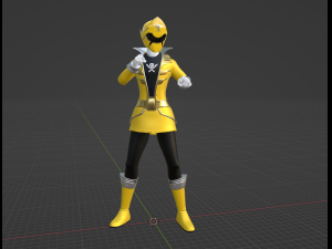 Yellow Pirate Ranger - Power Rangers Pirates 3D 모델