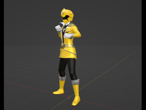 Yellow Pirate Ranger - Power Rangers Pirates 3D 모델