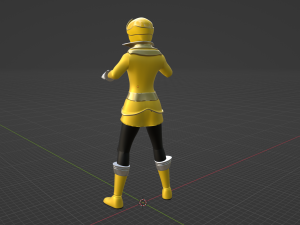 Yellow Pirate Ranger - Power Rangers Pirates 3D 모델