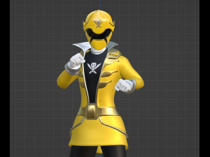 Yellow Pirate Ranger - Power Rangers Pirates 3D 모델