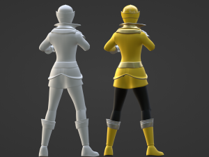 Yellow Pirate Ranger - Power Rangers Pirates 3D 모델