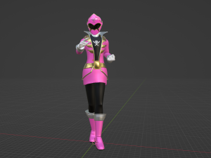 Pink Pirate Ranger - Power Rangers Pirates 3D Model