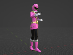 Pink Pirate Ranger - Power Rangers Pirates 3D Model