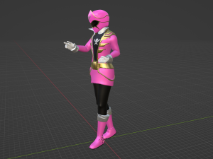 Pink Pirate Ranger - Power Rangers Pirates 3D Model
