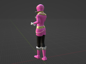 Pink Pirate Ranger - Power Rangers Pirates 3D Model