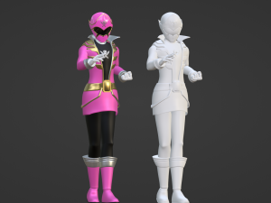 Pink Pirate Ranger - Power Rangers Pirates 3D Model