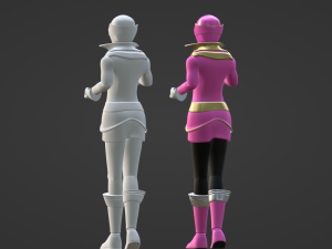 Pink Pirate Ranger - Power Rangers Pirates 3D Model